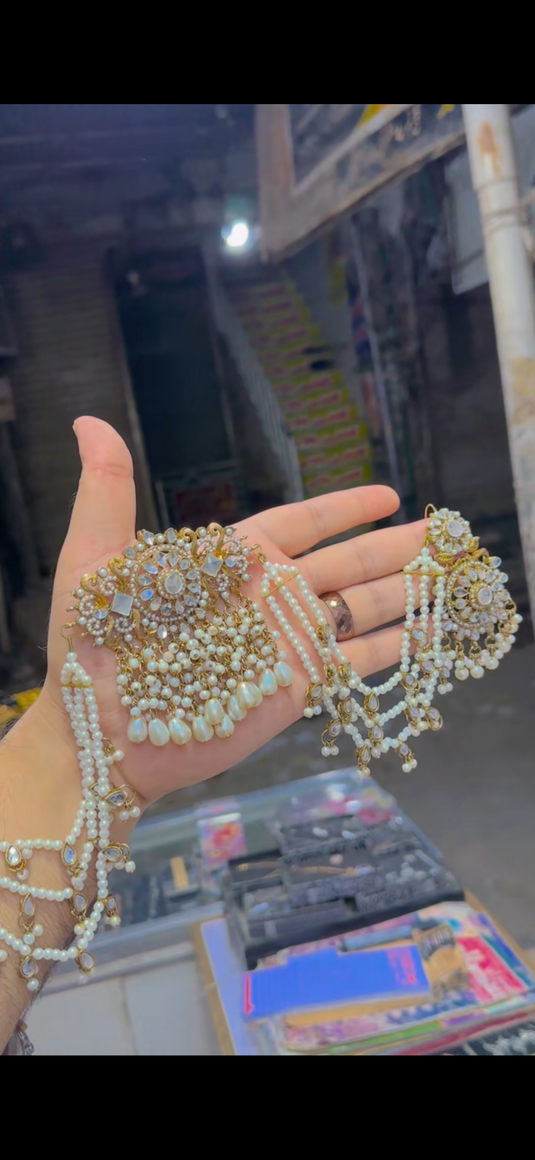 Kundan Jura with Saharay walay Earrings(Er200)