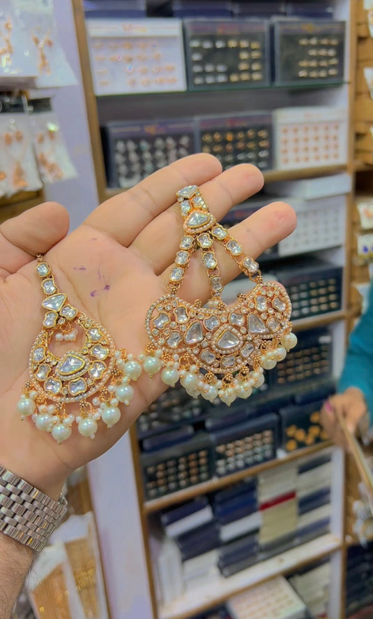 Kundan necklace set With Jhumar (Ns131)