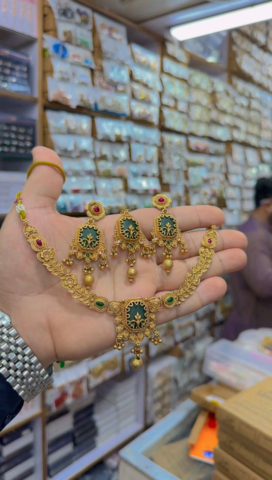 Rajwari 3d necklace set (Ns315)
