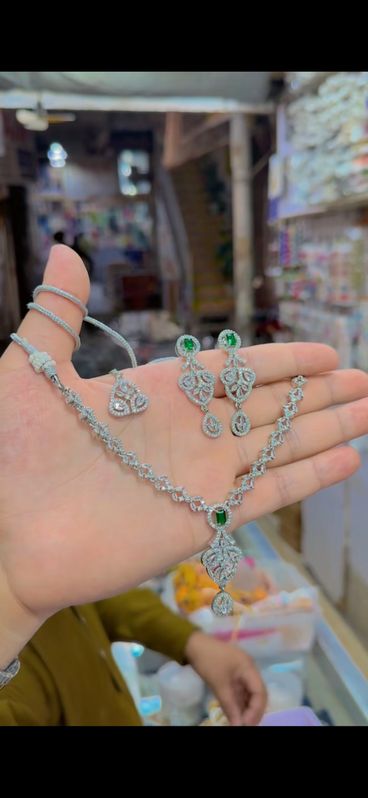 One carrat AD Necklace set(Ns208)