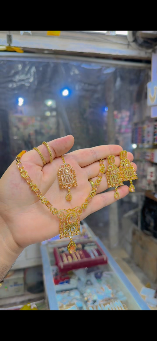 One Carrat Ad Necklace set(Ns244)