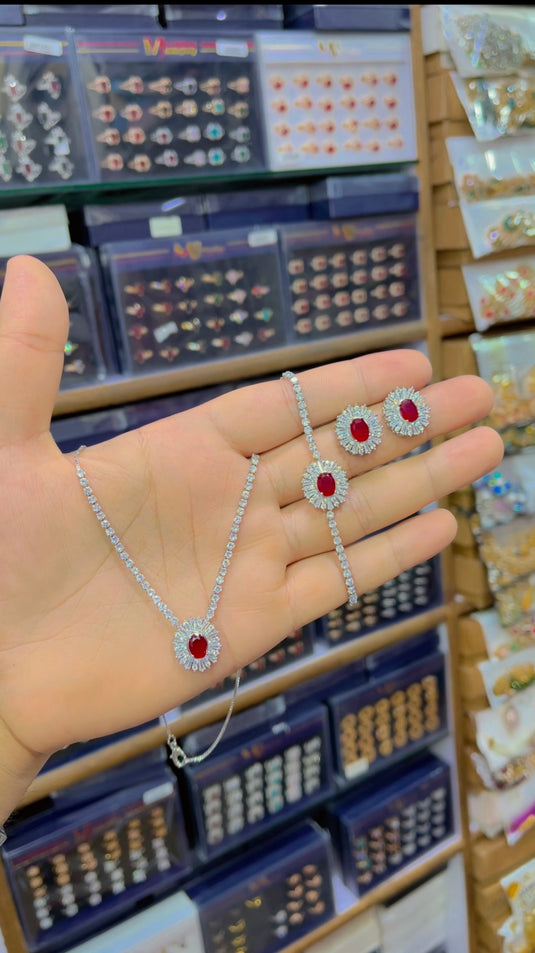 One Carrat Locket set + Bracelette(Ls072)