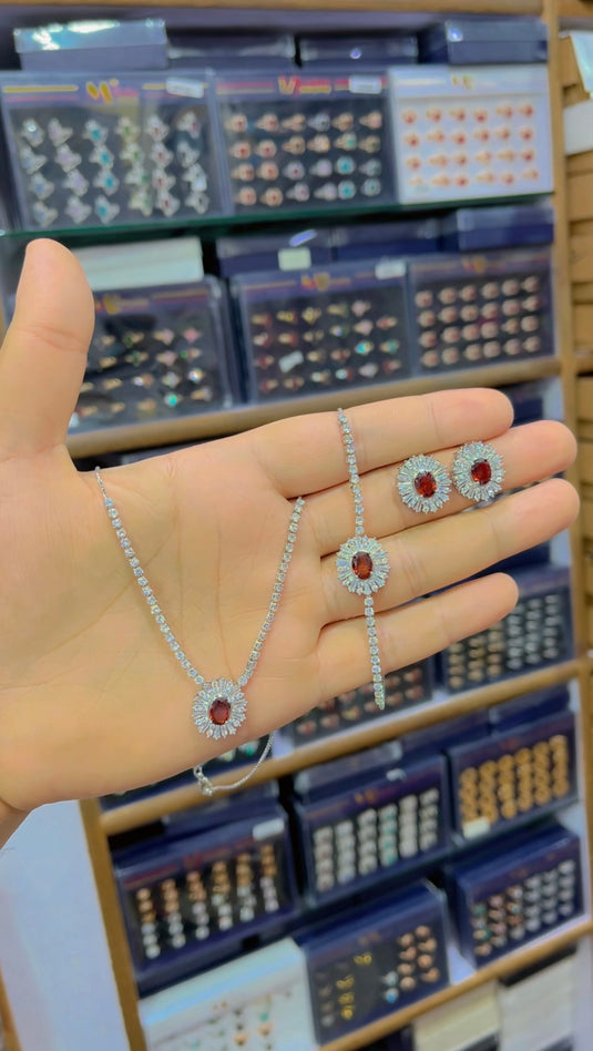 One Carrat Locket set + Bracelette(Ls072)
