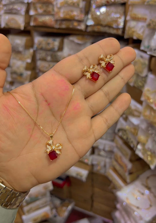 Gold plated locet set (Ls092)