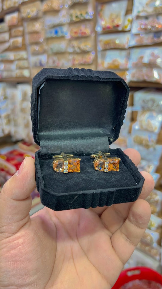 Zircone Italiyan Cufflink with Box (Ca12)