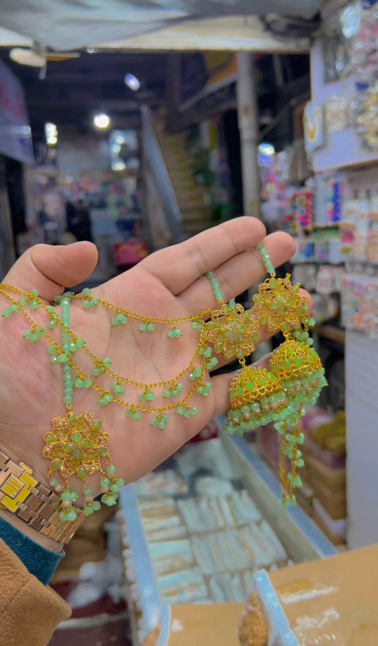 Zircone sharay wala bindiya Jhumkay (Bk26)