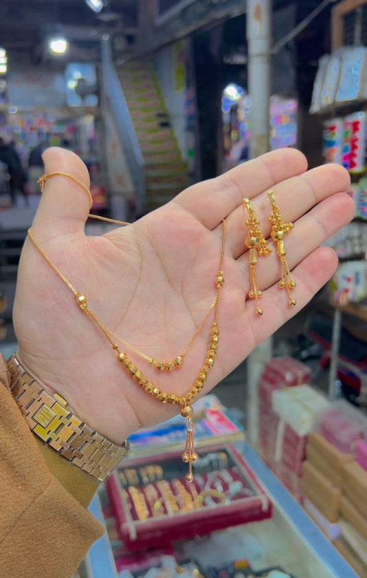 Gold plated necklace set (Ls154)