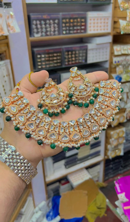 Kundan necklace set With Jhumar (Ns131)