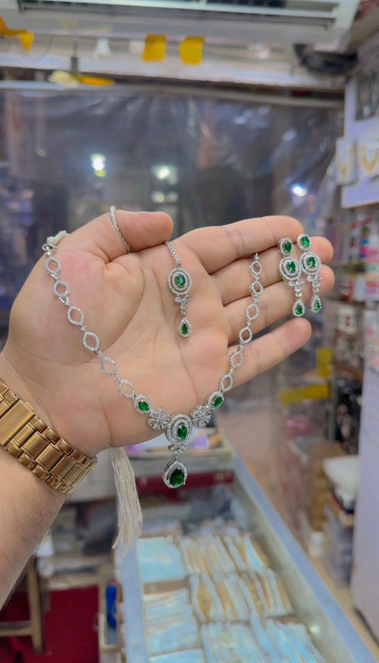 Ad (American diomand necklace set) (Ns250)