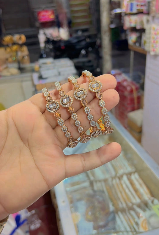 kundan 4 pc bangles (Bg129)