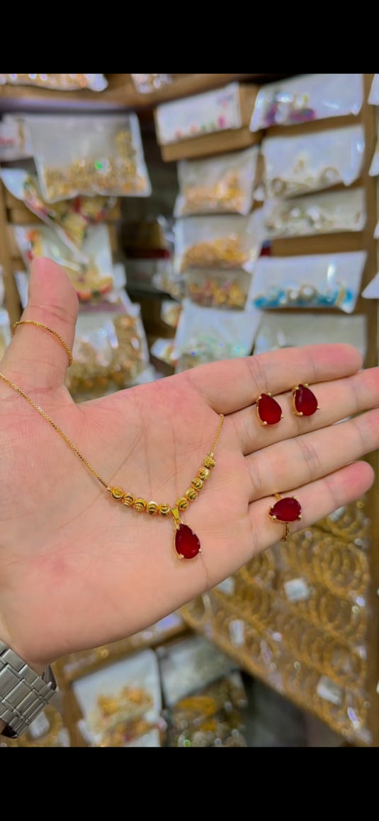 Gold plated Locket set(Ls155)