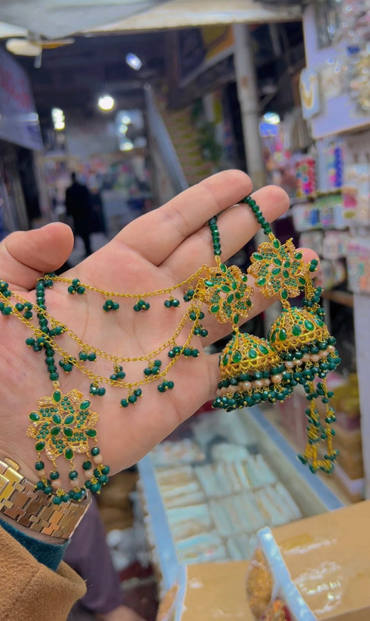 Zircone sharay wala bindiya Jhumkay (Bk26)