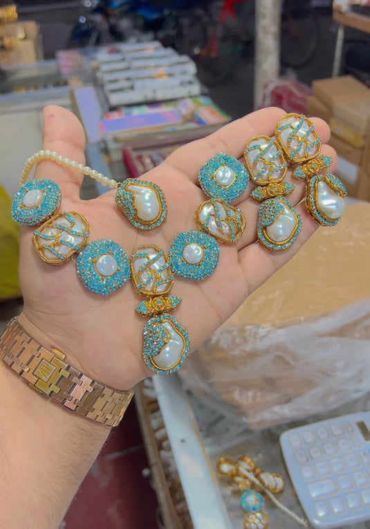 Turkish (Mother Of pearl)necklace set (Ns127)