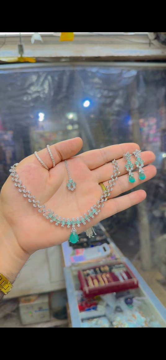 One Carrat Ad Necklace set(Ns243)