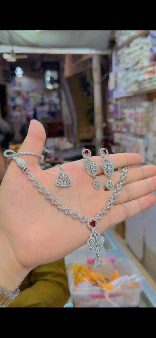 One carrat AD Necklace set(Ns208)