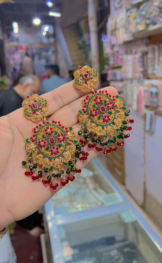 3D zircine Stones Earrings (Er100)