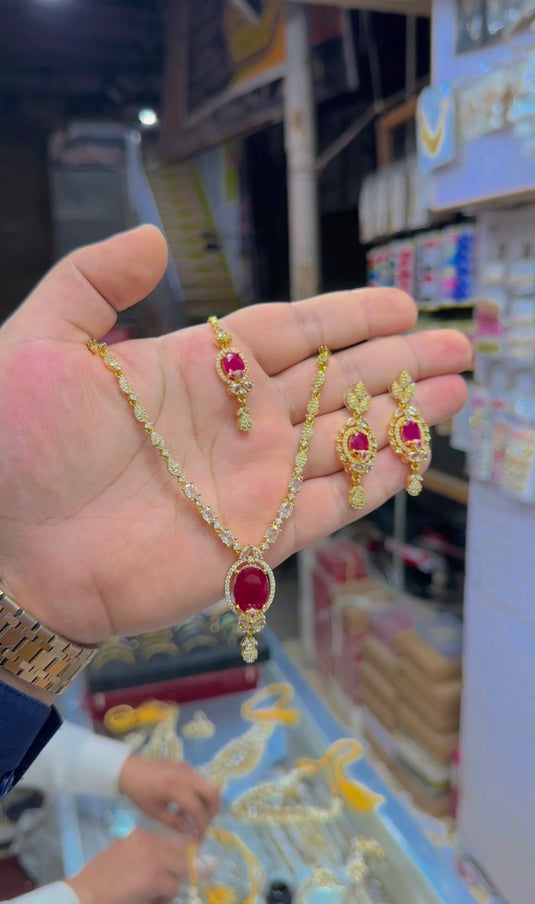 1 carat (Ad ) necklace set (Ns194)
