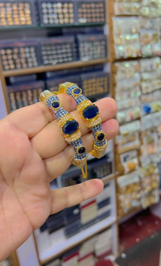 Zircone openable sona polish bangles (Bg163)