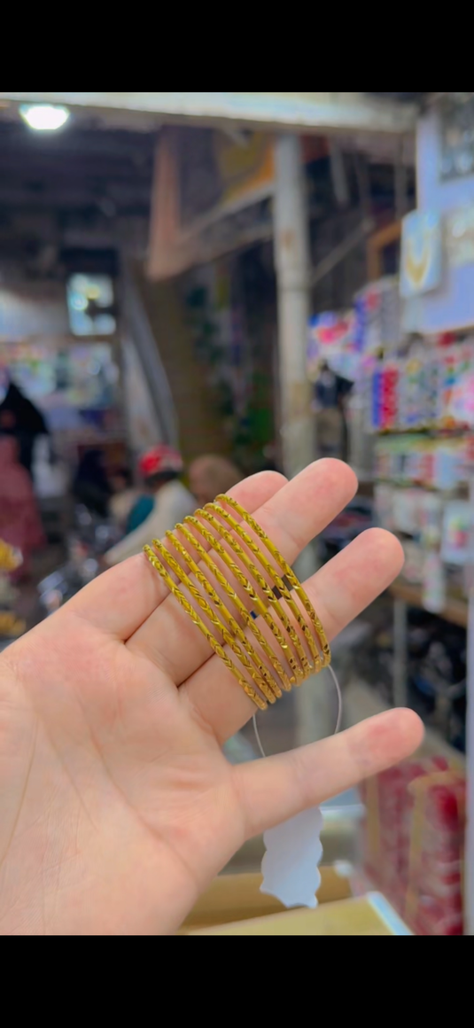 Gold plated 8 Churi(Bg275)