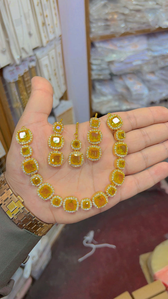 Zircone necklace set (Ns038)