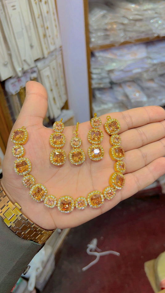 Zircone necklace set (Ns038)