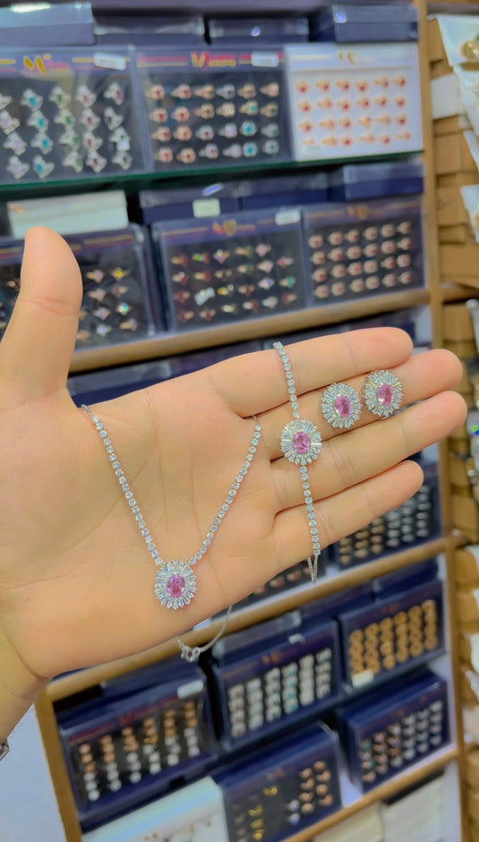 One Carrat Locket set + Bracelette(Ls072)