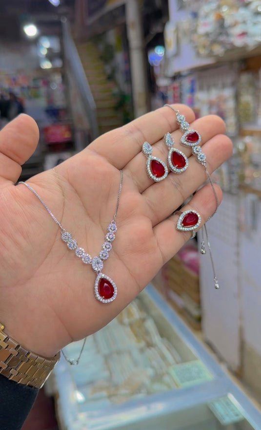 1 carat Chandi polish Combo set (Ls157)