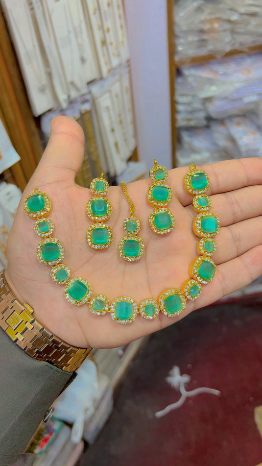 Zircone necklace set (Ns038)