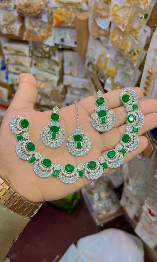 Zircone necklace set (Ns087)