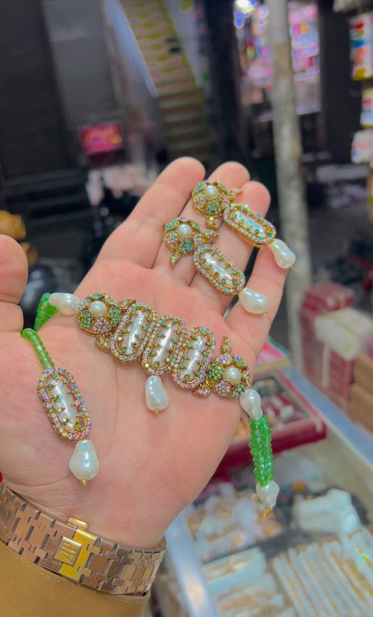 Turkish Mother of Pearl Chokar set (Cs116)