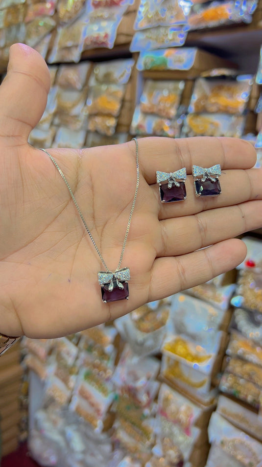 Ad zircone Locket set (Ls36)