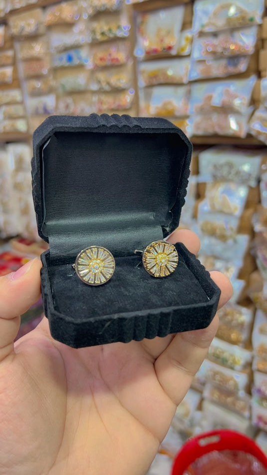 Zircone Italiyan Cufflink with Box (Ca16)