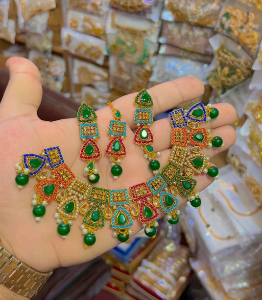 9 ratan Necklace set (Ns080)