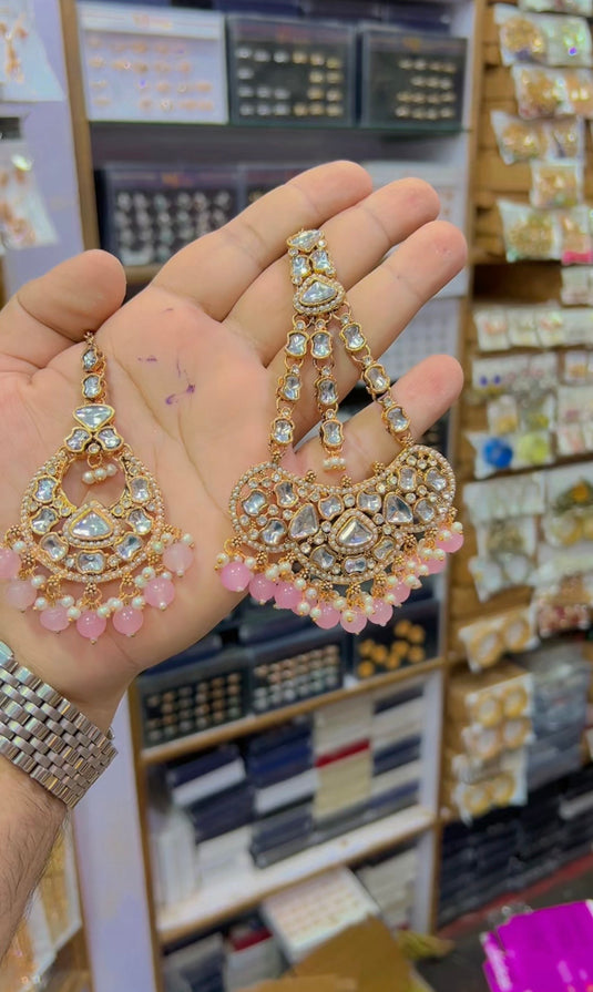 Kundan necklace set With Jhumar (Ns131)