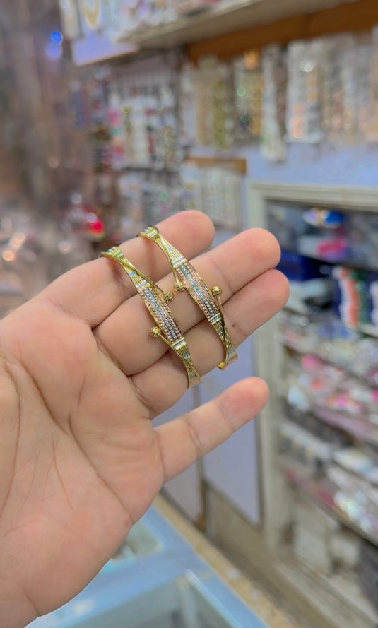 Indian Gold plated white gold daily use item bangles (Bg315)