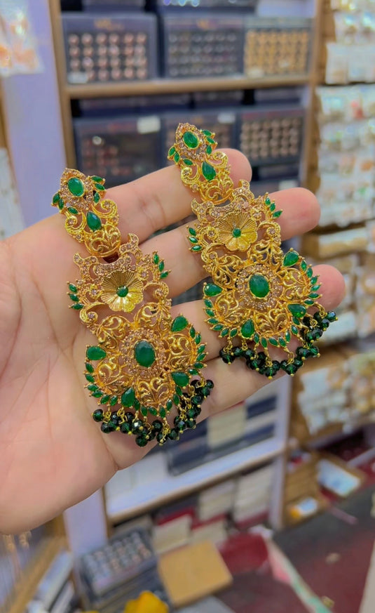 3d Zircone earrings (Er107)