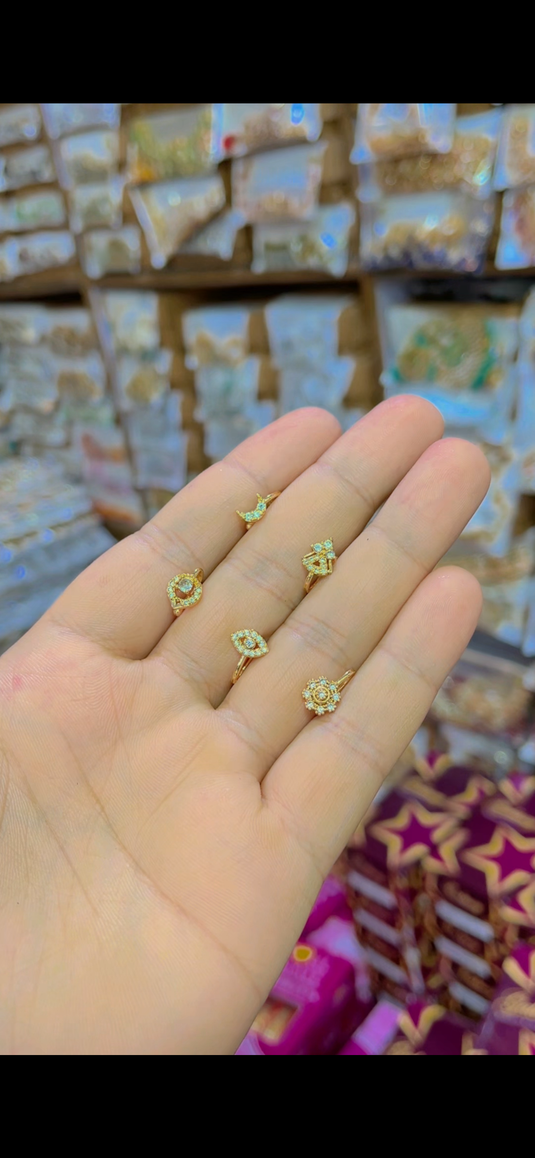 Gold plated Nosepin pack of 5(Np4)