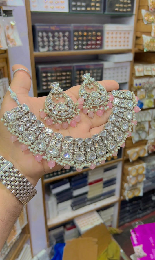 Kundan necklace set With Jhumar (Ns131)