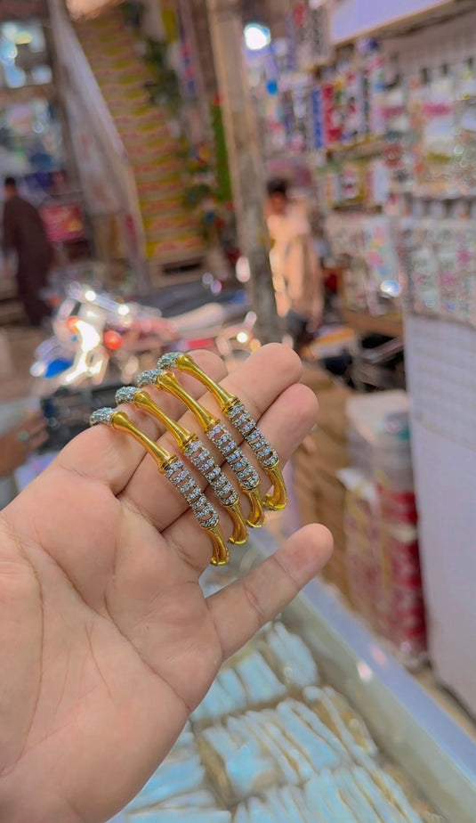 Gold plated bangles (Bg294)