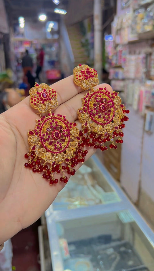 3D zircine Stones Earrings (Er100)