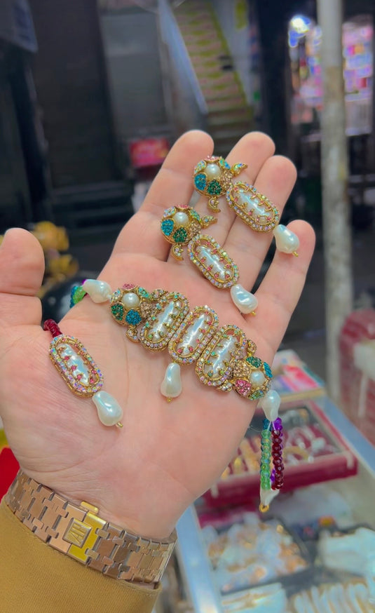 Turkish Mother of Pearl Chokar set (Cs116)