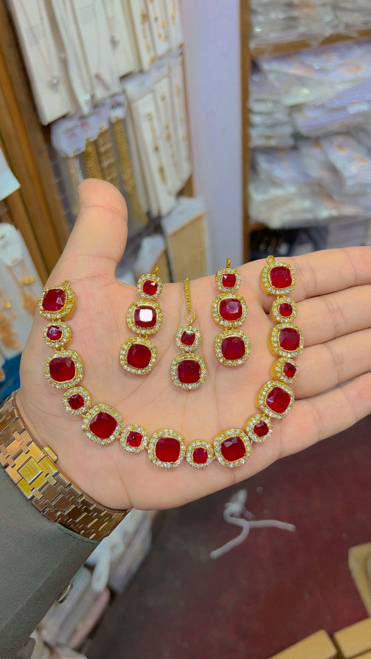 Zircone necklace set (Ns038)