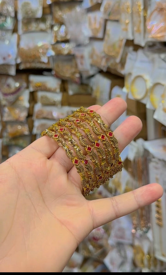 Real Gold plated bangles (Bg169)