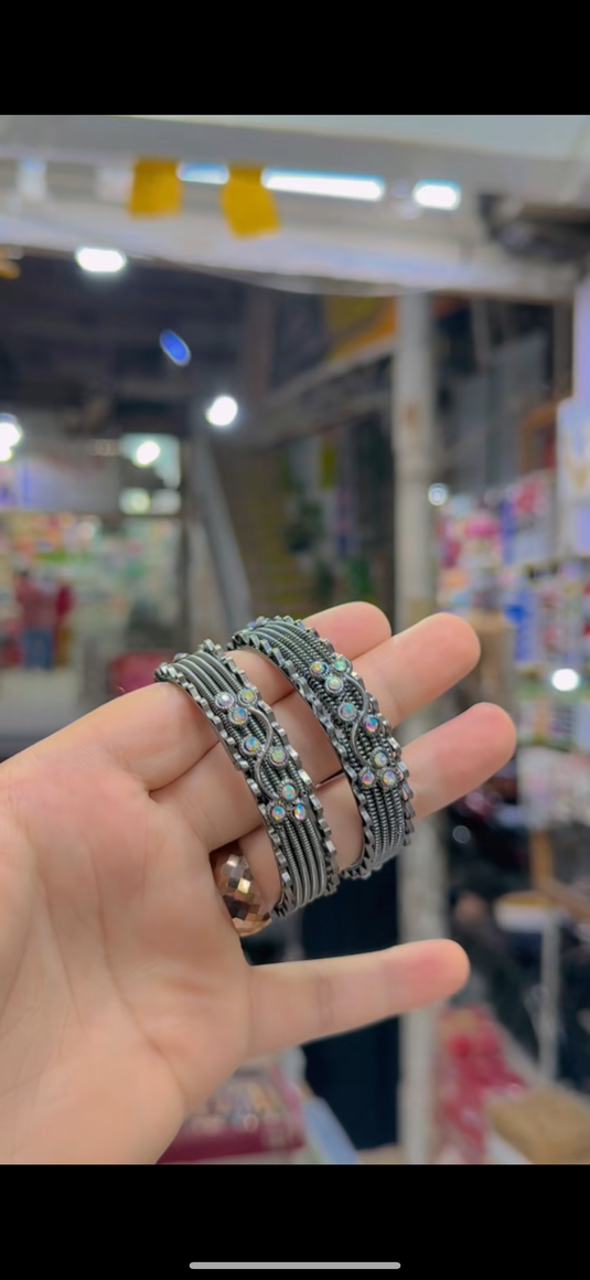 Metal 2 pc Bangles(Bg391)