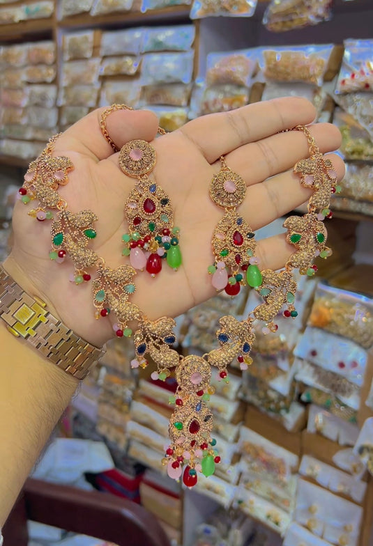 Zircone necklace set (Ns095)