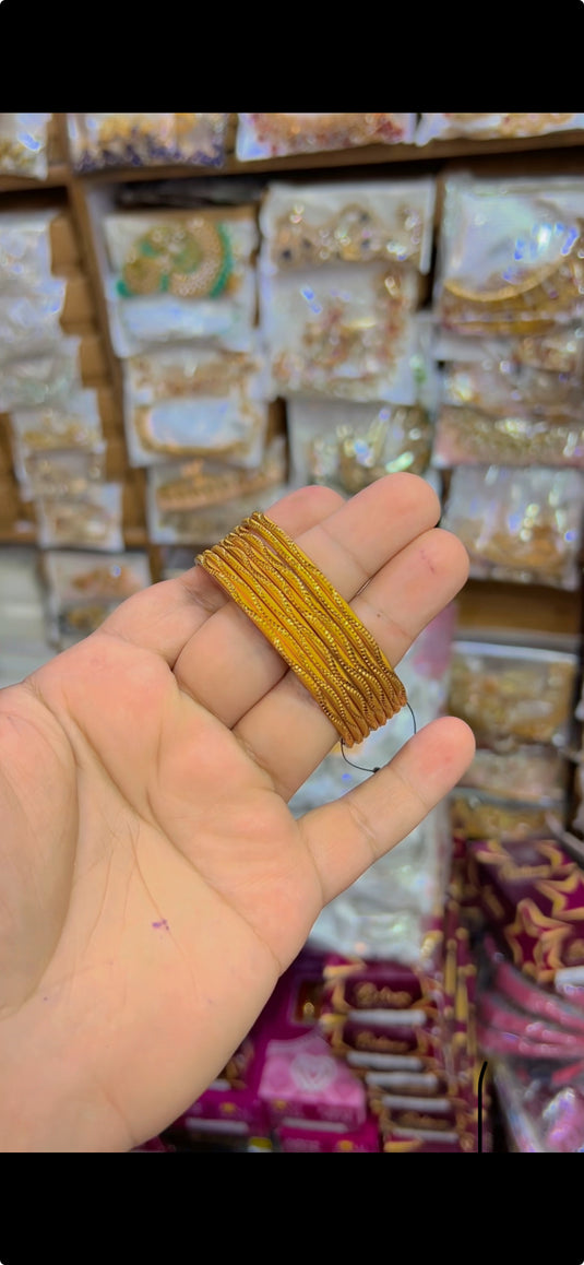 Gold plated 8 pc bangles (Bg053)