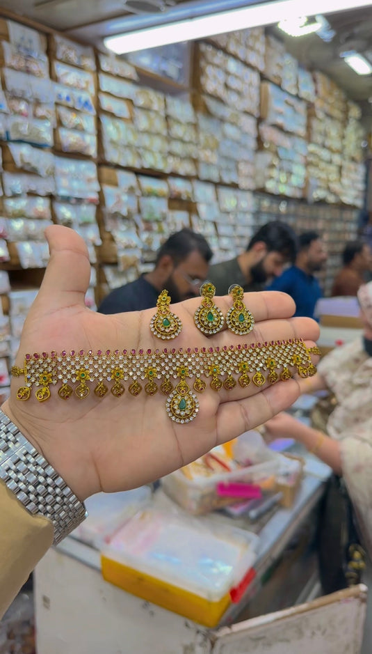 South indian Chokar set (Cs174) very Fine quality ❤️
