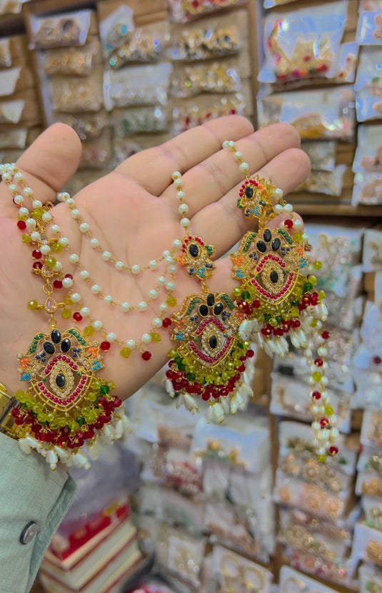 9 ratan Necklace set (Ns133)