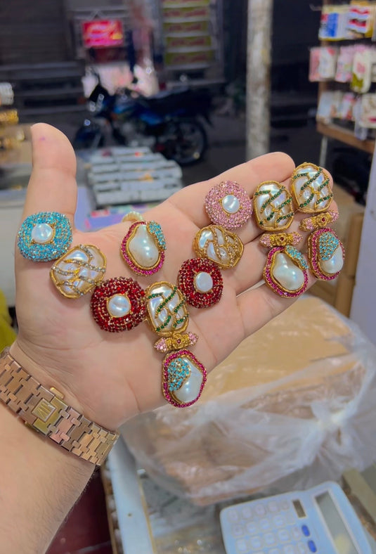 Turkish (Mother Of pearl)necklace set (Ns127)