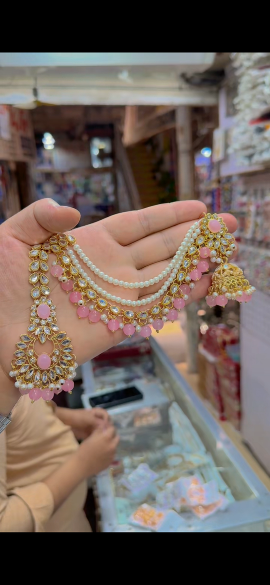 Kundan Bindiya with Saharay wali jhumki(Er166)